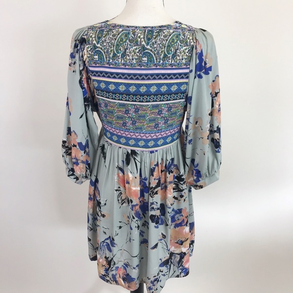 Umgee Sage V-Neck Floral Peasant Dress M LAST ONE - Picture 4 of 8